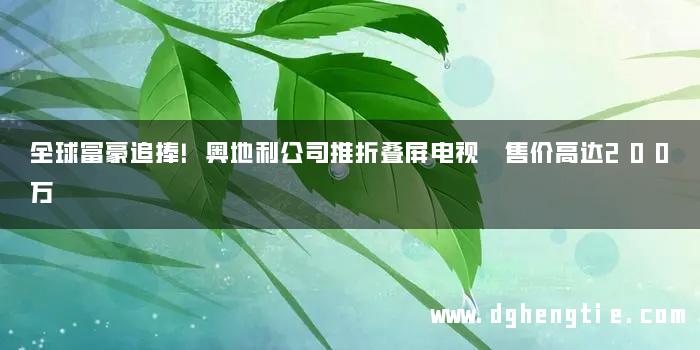 全球富豪追捧！奥地利公司推折叠屏电视 售价高达200万